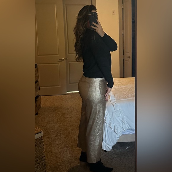 Maeve Colette Metallic gold pants - Picture 4 of 7